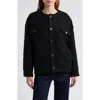 Frame Cocoon Short Coat In Black Multi