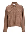 Frame Collared Jacket In Brown