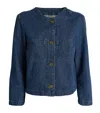Frame The Patch Pocket Jacket In Blue