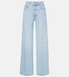 Frame Collegiate Wide-leg Jeans In Blue