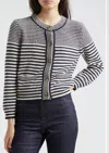 Frame Gestreifter Cardigan Aus Einer Baumwollmischung In Multi