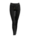 Frame Corded Lace Le Skinny Jeans In Film Noir In Black