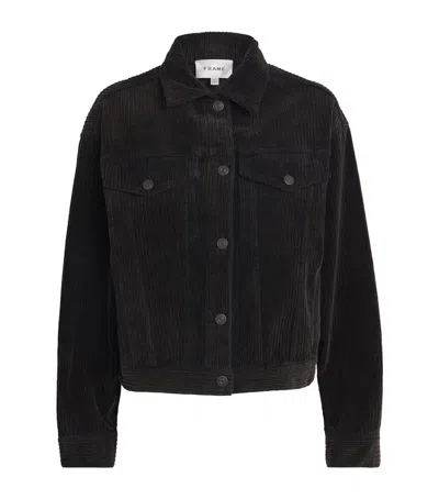 Frame Cotton-blend Corduroy Jacket In Black