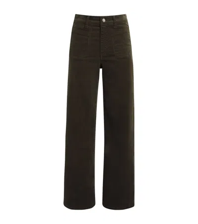 Frame Corduroy Le Slim Palazzo Wide-leg Jeans In Brown