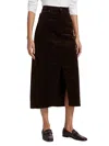 Frame Corduroy Midaxi Skirt In Espresso In Brown
