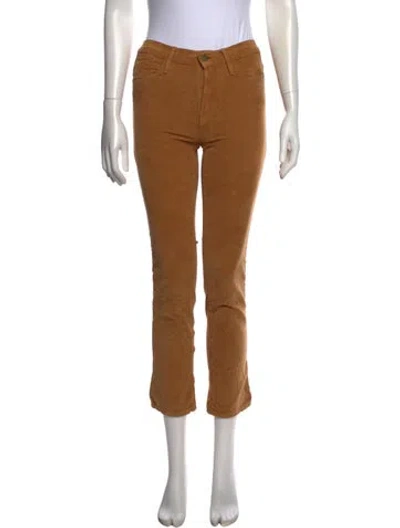 Pre-owned Frame Corduroy Straight Leg Pants In Neutrals
