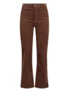 Frame Straight Trousers With Pockets And Belt Loops In Burgundy