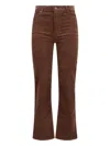 Frame Corduroy Straight Pants In Brown