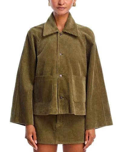 Frame Corduroy Swing Jacket In Artichoke In Multi