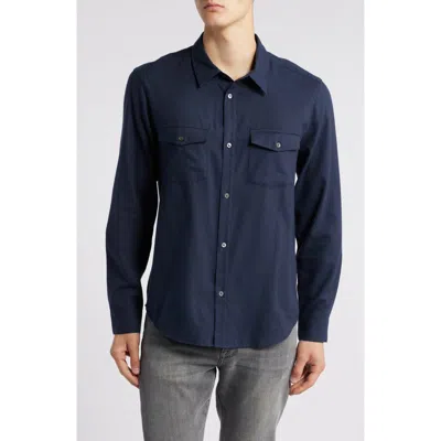 FRAME FRAME COTTON & MERINO WOOL BUTTON-UP SHIRT