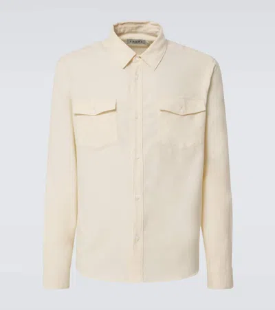 FRAME COTTON AND WOOL SHIRT