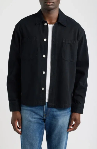Frame Cotton Blend Denim Shirt Jacket In Multi