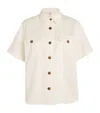 FRAME COTTON-BLEND SHORT-SLEEVE SHIRT