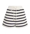 Frame Gestreifte Shorts Aus Frottee Aus Einer Baumwollmischung In Navy