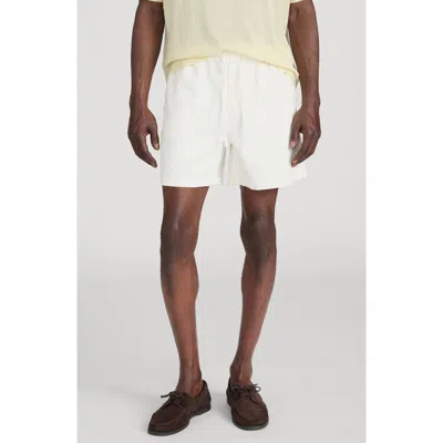 Frame Cotton Canvas Drawstring Shorts In White