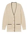 Frame Cotton Cardigan In Neutral