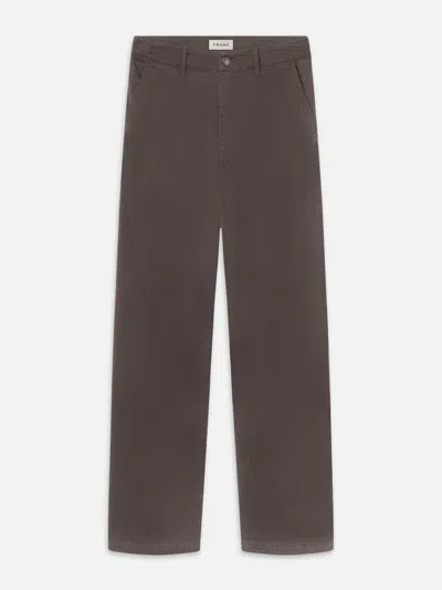 Frame Cotton Chino Pants In Brown