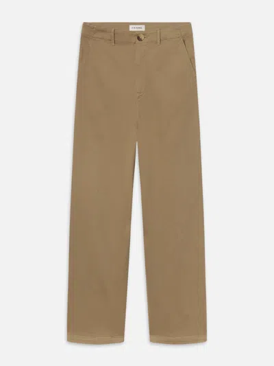 Frame Cotton Chino Pants In Brown
