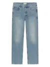 Frame Relaxed Straight Leg Jeans In Blue