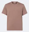 Frame Duo Fold Cotton T-shirt In Brown