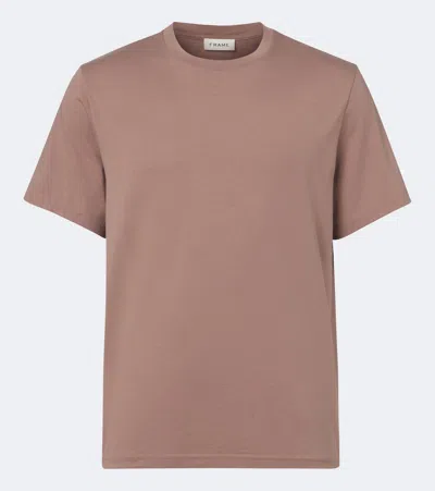 Frame Cotton Jersey T-shirt In Brown