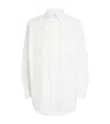 Frame The Oversize Cotton Button-up Shirt In White