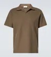 Frame Cotton Polo Shirt In Soft Mocha