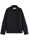 Frame Cotton-poplin Overshirt In Navy