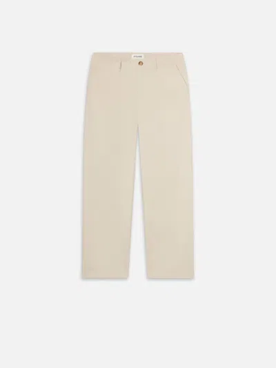 Frame Cotton Relaxed Trousers Pants In Neutrals