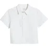 Frame Cotton Seersucker Camp Shirt In White