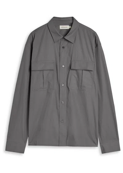Frame Cotton Shirt In Gray