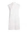 Frame Cotton Shirt Mini Dress In White