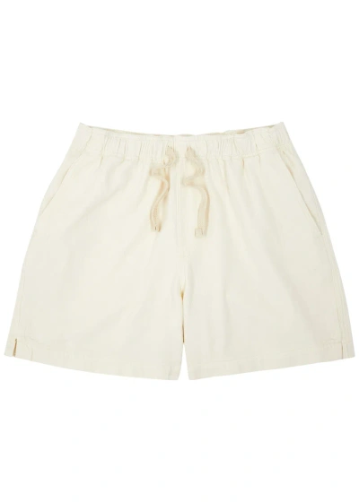 Frame Cotton Shorts In Cream