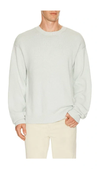 Frame Cotton Silk Crewneck Sweater In Gray