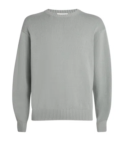Frame Cotton-silk Sweater In Gray