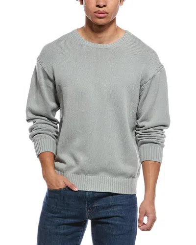 Frame Cotton Silk-blend Sweater In Gray