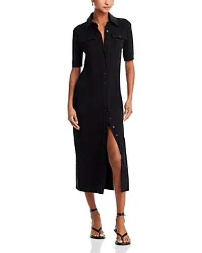 Frame Women's Jersey Utility Short-sleeve Shirtdress In Black