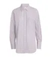 Frame Cotton Stripe Shirt In Pink