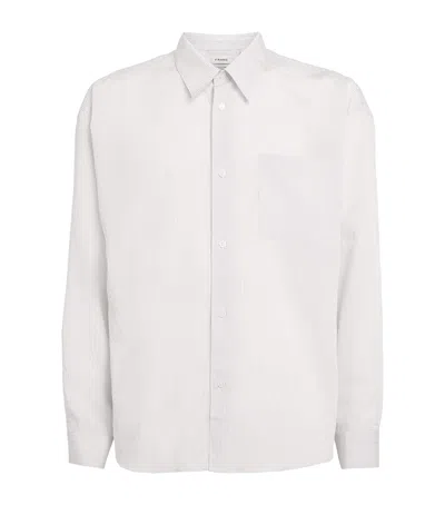 Frame Cotton Stripe Shirt In White
