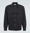 Frame Denim Double Pocket Wool-blend Shirt In Navy