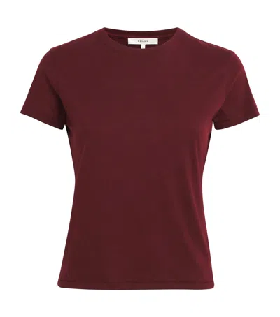 Frame Cotton The Baby T-shirt In Burgundy