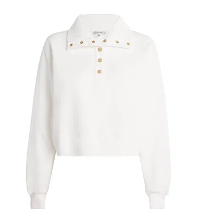 Frame Cotton The Coach Sweatshirt In White