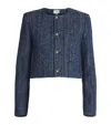 Frame Cotton The Tweed Jacket In Blue