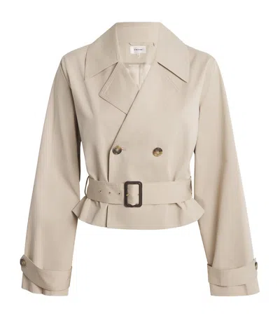 Frame Cotton The Uniform Trench Coat In Beige
