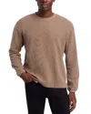 Frame Cotton Waffle Textured Long Sleeve Tee In Brown