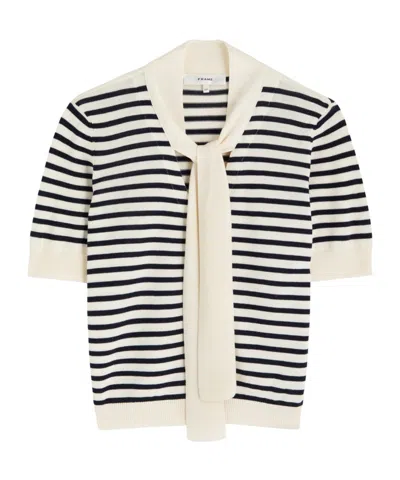 Frame Cotton-blend Cardigan In White