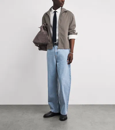 Frame Cotton-blend Jacket In Gray