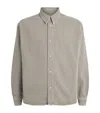 Frame Cotton-blend Overshirt In Gray