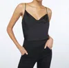 Frame Cowl Cami In Noir In Black