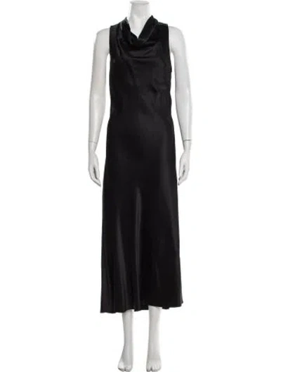 Pre-owned Frame Cowl Neck Long Dress In Black